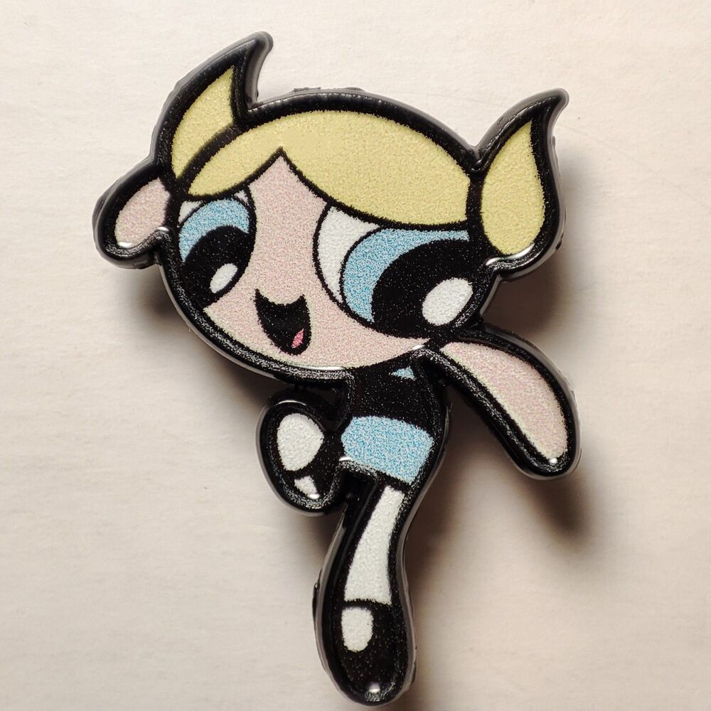 The Powerpuff Girls Bubbles Flying Enamel Pin Official Cartoon Lapel Badge